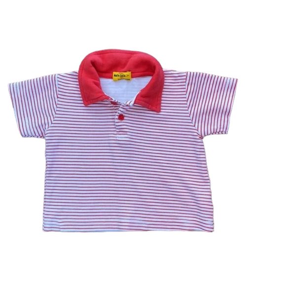 Child of Mine Awesome Guy Overalls and Malin Calin Stripe Polo T-Shirt 0-3M - Picture 5 of 7